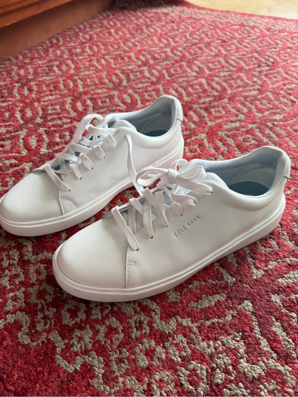 Cole Haan White Leather Low-Top Sneakers